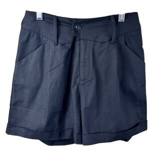 Belle Pogue Shorts Women Sze Small Black High Waist Classic Cuffed Retro Coastal
